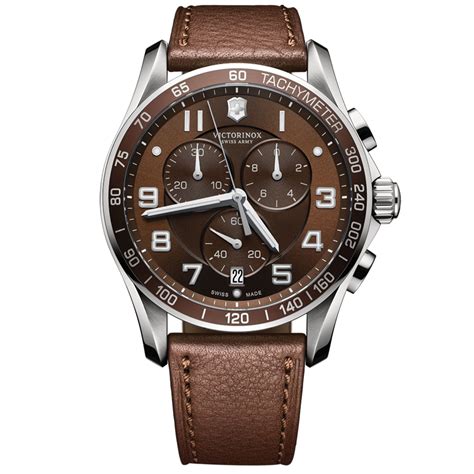 brown leather strap men's watch